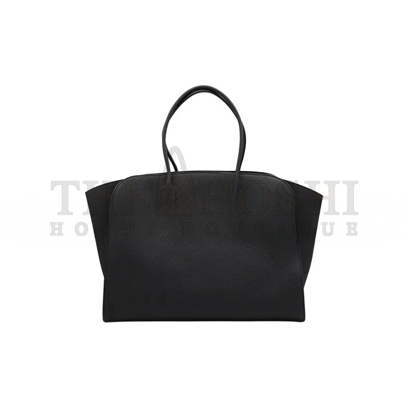 The R0w MARLO BLACK GRAIN LEATHER TOTE BAG W1773L133TIYS (43*30*23cm) Master Quality
